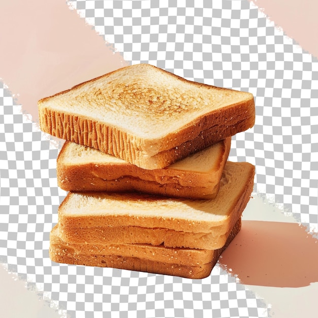 PSD two slices of toasted bread are on a checkered surface