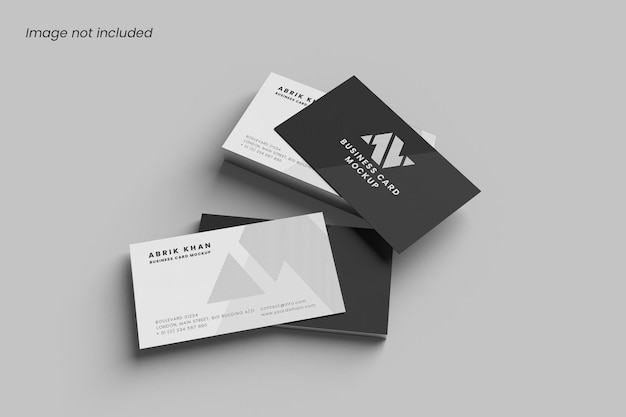 Two Stack Business Card Mockup for showcasing your design to client