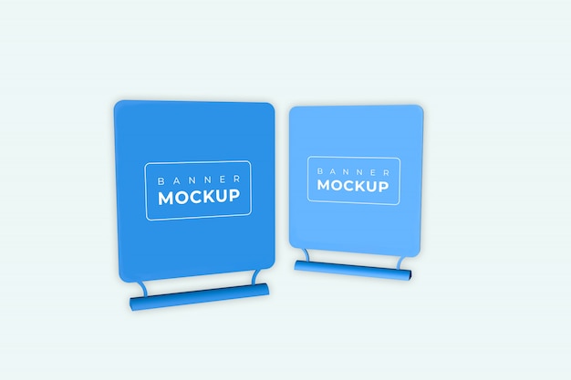 Two table tent mockup Premium Psd