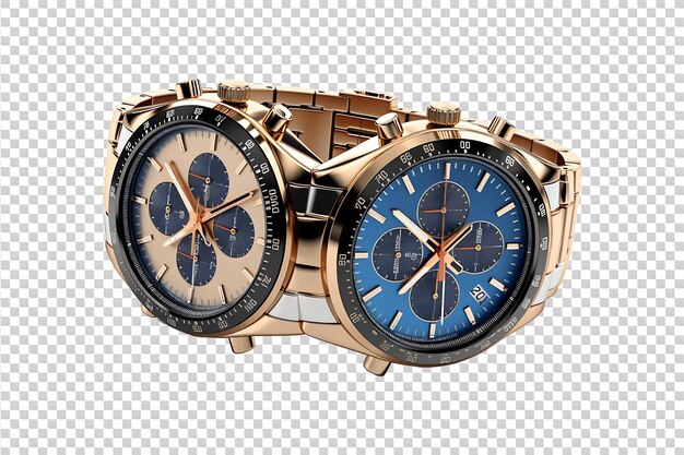 Two Tone Watches isolated on transparent background