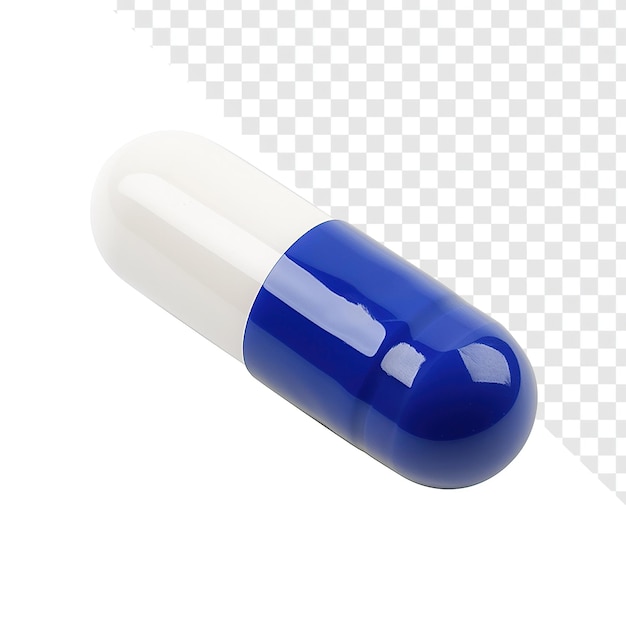 Two Tone White and Blue Capsule Stock Photo Transparent