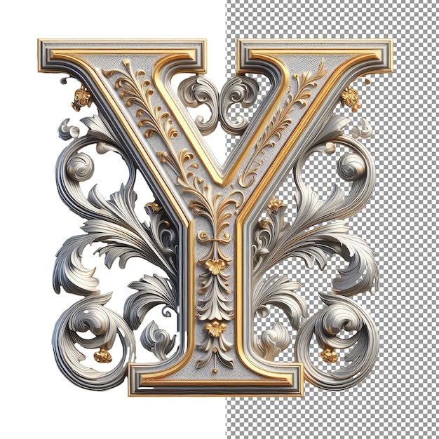 Typography Dimension PNGReady Isolation of 3D Letter