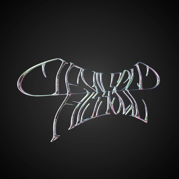 PSD typography rendering 3d hi res