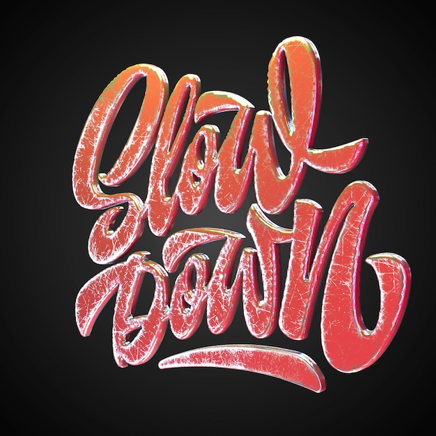 typography rendering 3d hi res