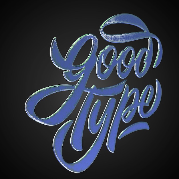 typography rendering 3d hi res