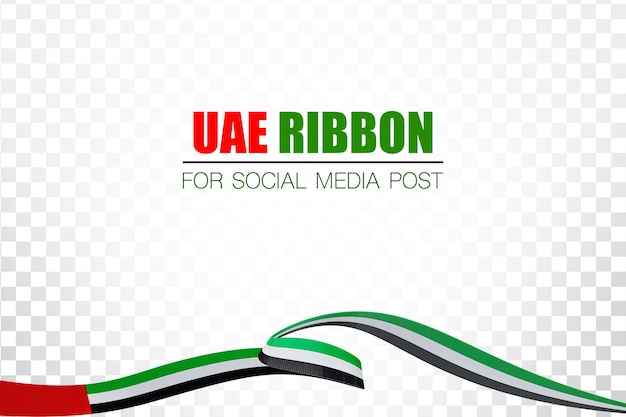 UAE Ribbon PSD File for social media post