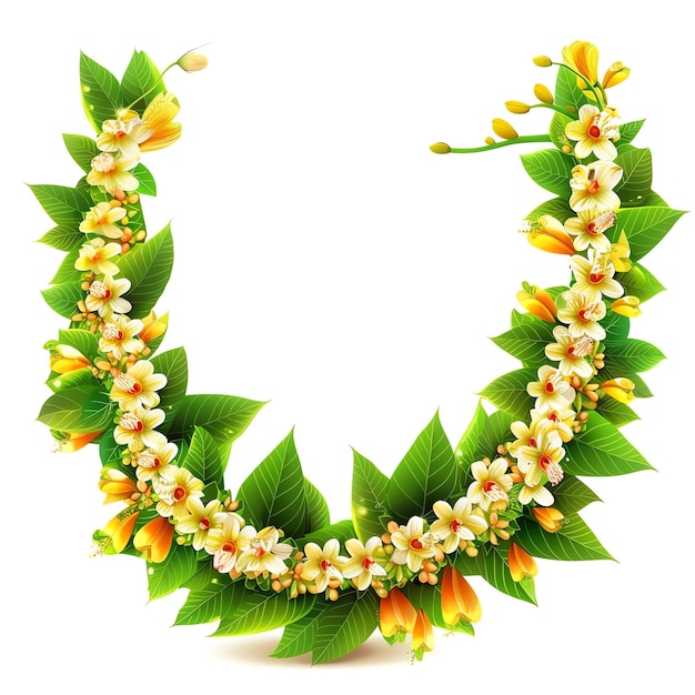 ugadi garland indian illustration realistic