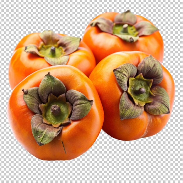 PSD ugly fruits persimmon on transparent background