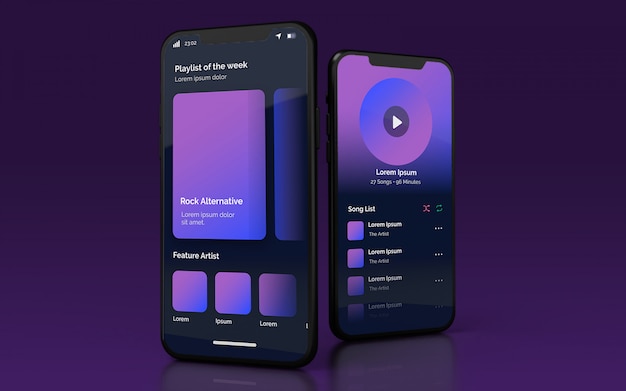 Ui presentation smartphone mockup