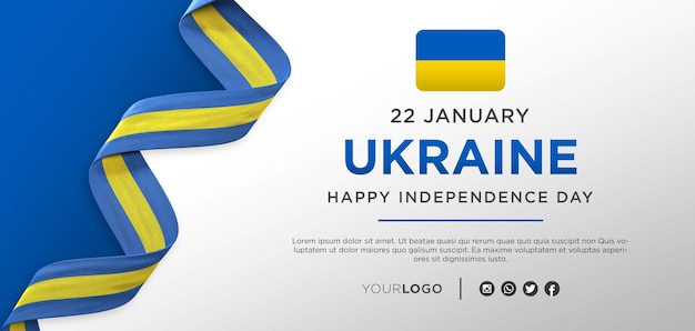 Ukraine National Independence Day Celebration Banner, National Anniversary