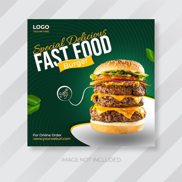 PSD ultimate burger advertisement design template