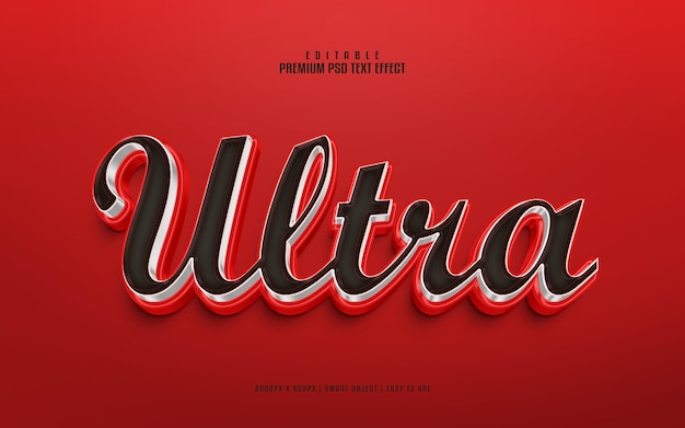 Ultra editable premium psd text effect