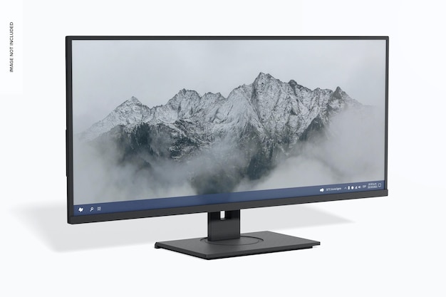 Ultrawide Computer Monitor Mockup