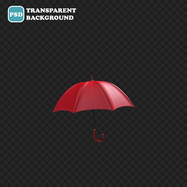 umbrella icon isolated 3d render illustration