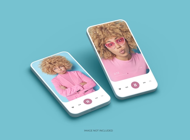 Unbranded Smartphone Template with Customizable Design for UIUX Product Showcase 3D Render