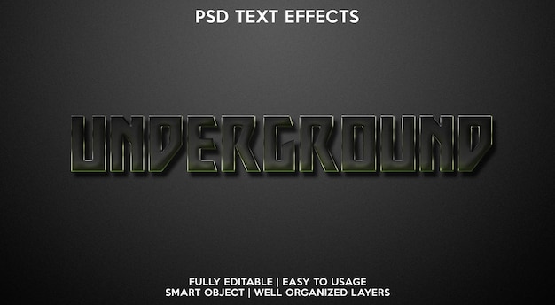 Underground text effect