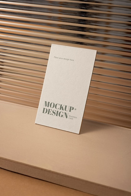 Undersaturated earth tones business card mockup