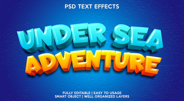 Undersea Adventure Text Effect Template