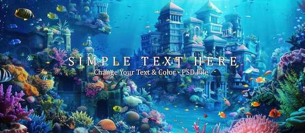 PSD underwater city of wonders