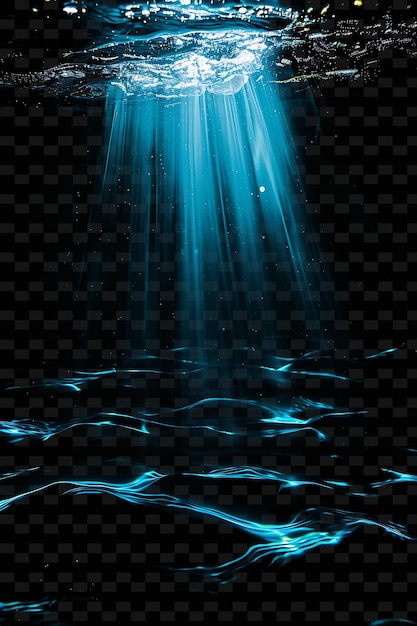 PSD underwater light with rippling glow cool radiant enhancing s png y2k neon light effect design