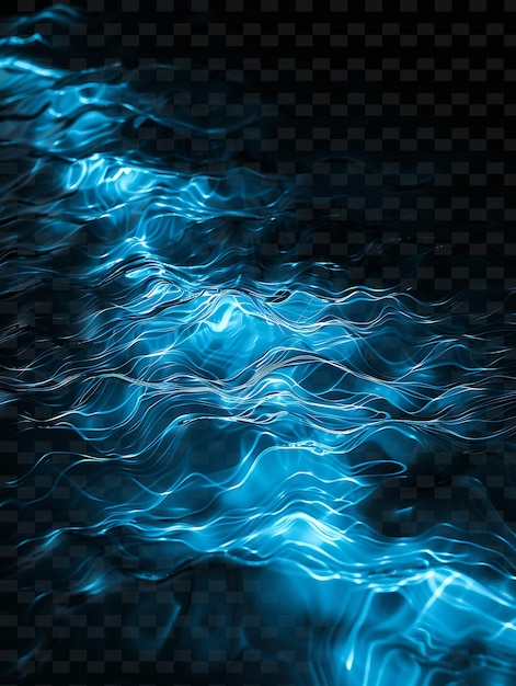 PSD underwater lights with aquatic glow cool blue evoking submar png y2k neon light effect design