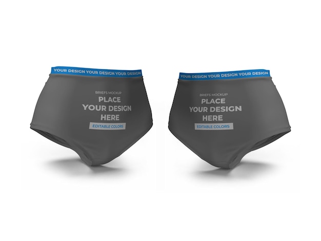 Underwear Briefs Mockup Template Isolated