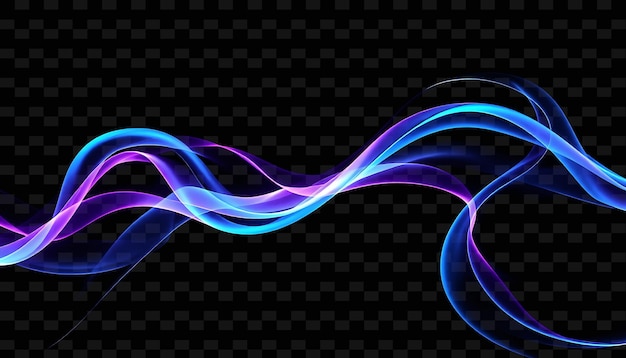 Undulating Meson Waves Graceful Flowing Ribbons of Electric Blue a Y2K Neon Inspired Light Texturen