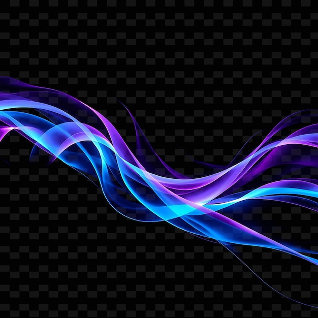 Undulating Meson Waves Graceful Flowing Ribbons of Electric Blue a Y2K Neon Inspired Light Texturen