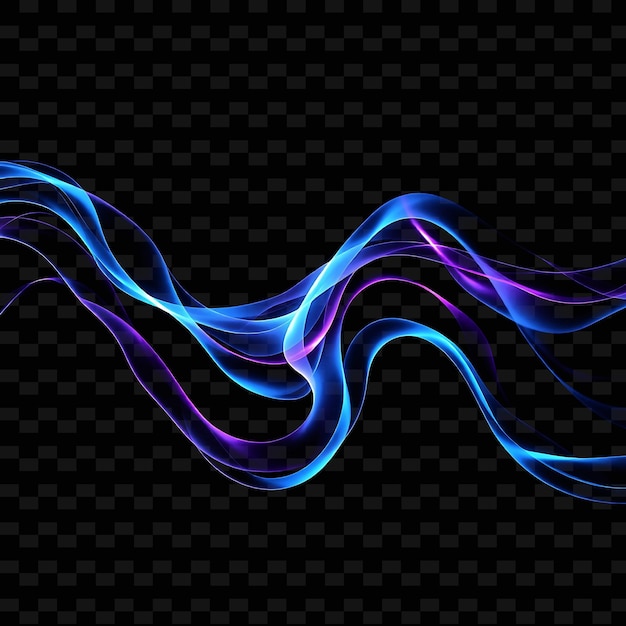 Undulating Photon Waves Graceful Flowing Ribbons of Electric Blue Y2K Neon Inspired Light Texturea