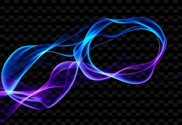 Undulating Photon Waves Graceful Flowing Ribbons of Electric Blue Y2K Neon Inspired Light Texturea