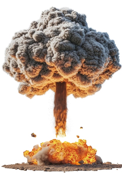 PSD the unfolding fury of a nuclear blast a dramatic depiction of instantaneous devastation