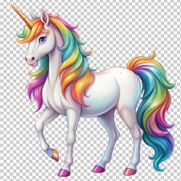 PSD unicorn on transparent background