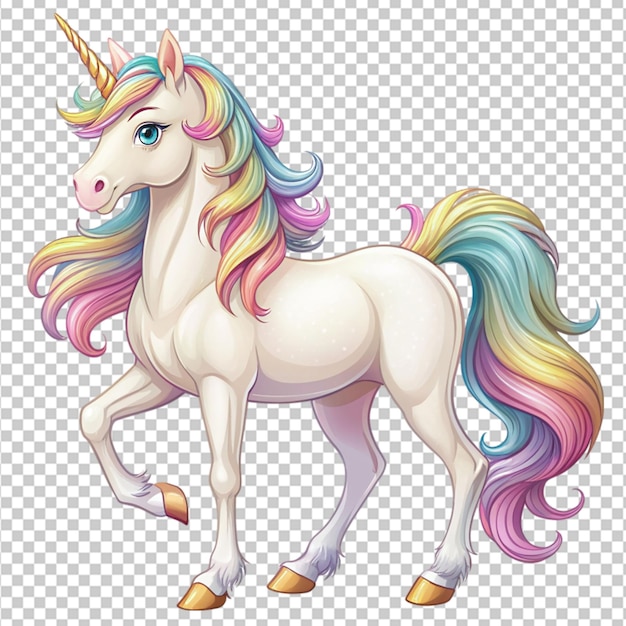 PSD unicorn on transparent background