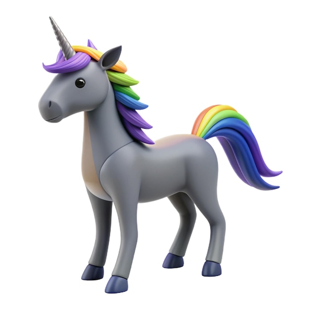 PSD a unicorn with a rainbow on its head