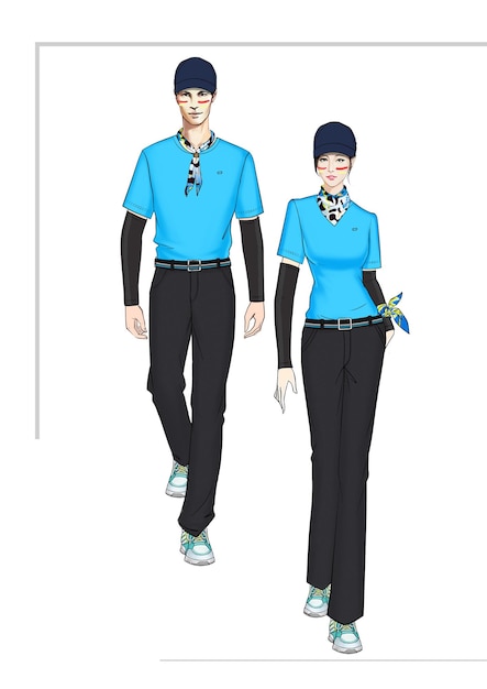 uniform workwear character design illustrat apparel sketch fashion outdoor sport cloth