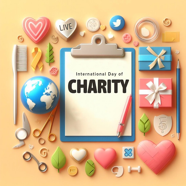 PSD unique banner design for international charity day