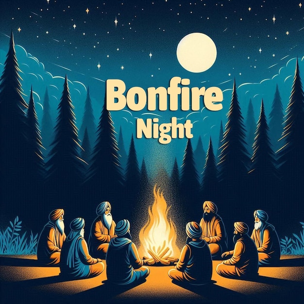 PSD unique banner design template for bonfire night