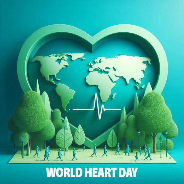 Unique Banner Design Template for World Heart Day