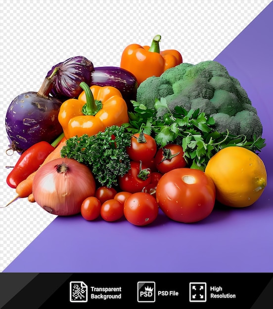 unique close up veggies lying on the table png psd