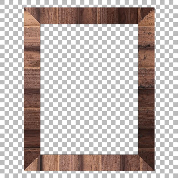 PSD an unique concept of isolated old thin wooden frame on plain background very suitable to use in your project