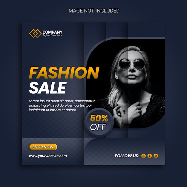 Unique Fashion sale promotion banner design