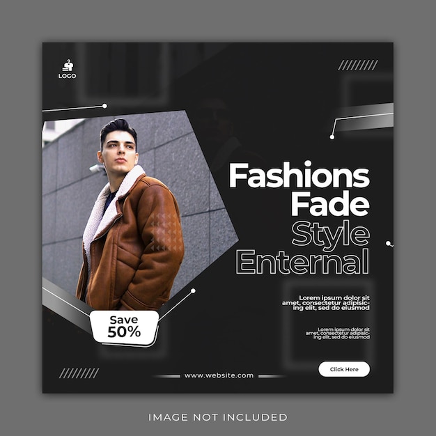 Unique fashion social media template for posting