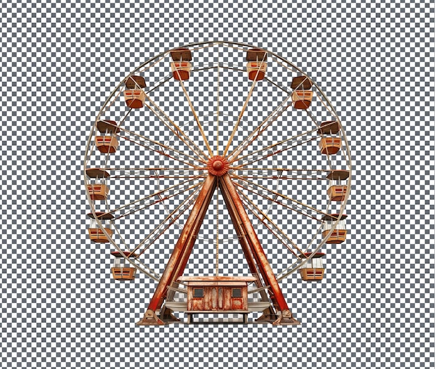 PSD unique ferris wheel isolated on transparent background