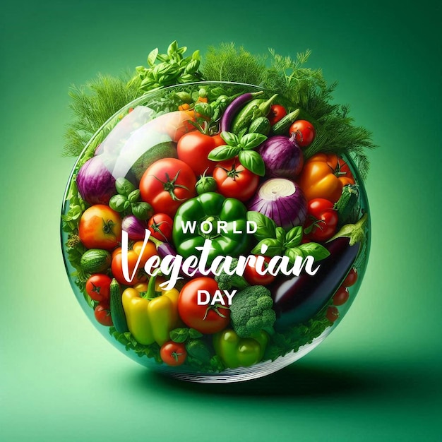 PSD unique square banner design for world vegetarian day