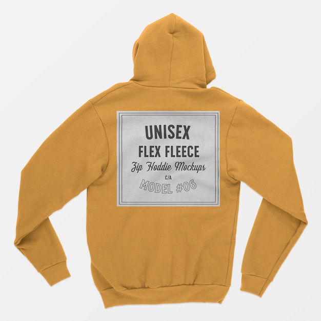 Unisex flex fleece zip hoodie mockup 06