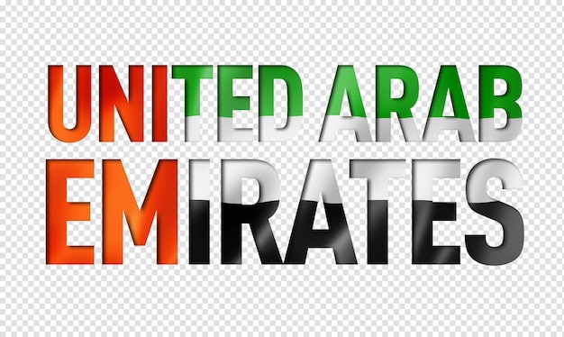 United Arab Emirates flag text font