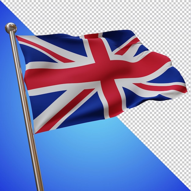 United Kingdom Flag 3D Render Isolated