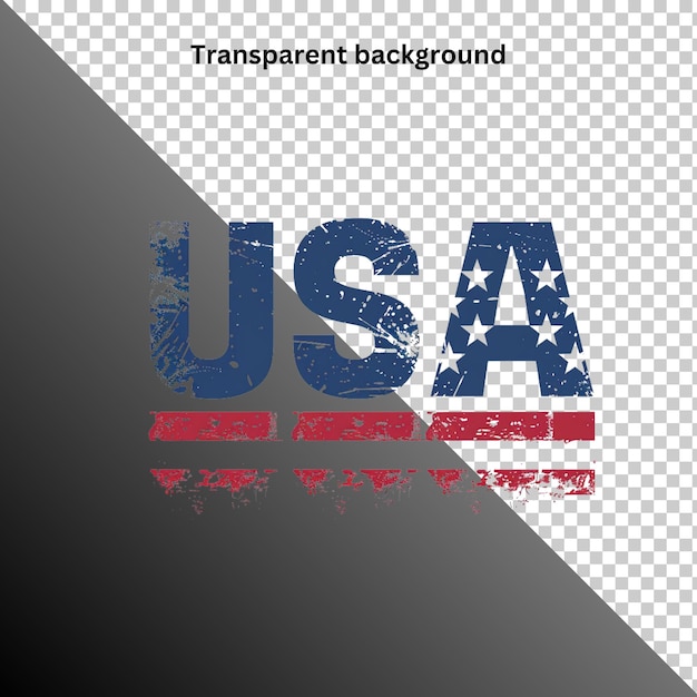 United states of america flag isolated on transparent background