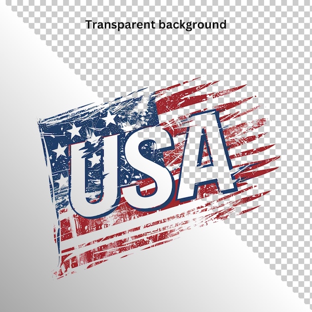 United states of america flag isolated on transparent background