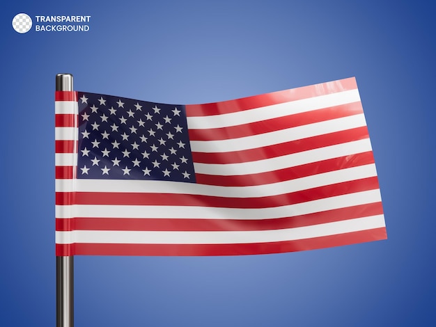 United states of america independence day waving flag banner template